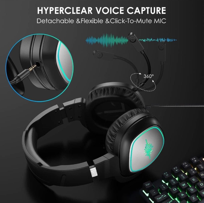 G1P Gaming Headset with 360° rotatable mic