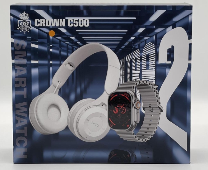 CROWN C500 Smart Watch + P47 Headphones